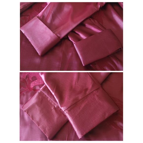 LINZHIXIU Silk Tang Suit Kung Fu Kimono Jacket Burgundy Red Dragan Embroidery✨️L - Picture 8 of 16